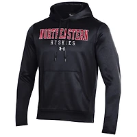 Sweat à capuche en polaire Performance noir Under Armour Northeastern Huskies pour homme