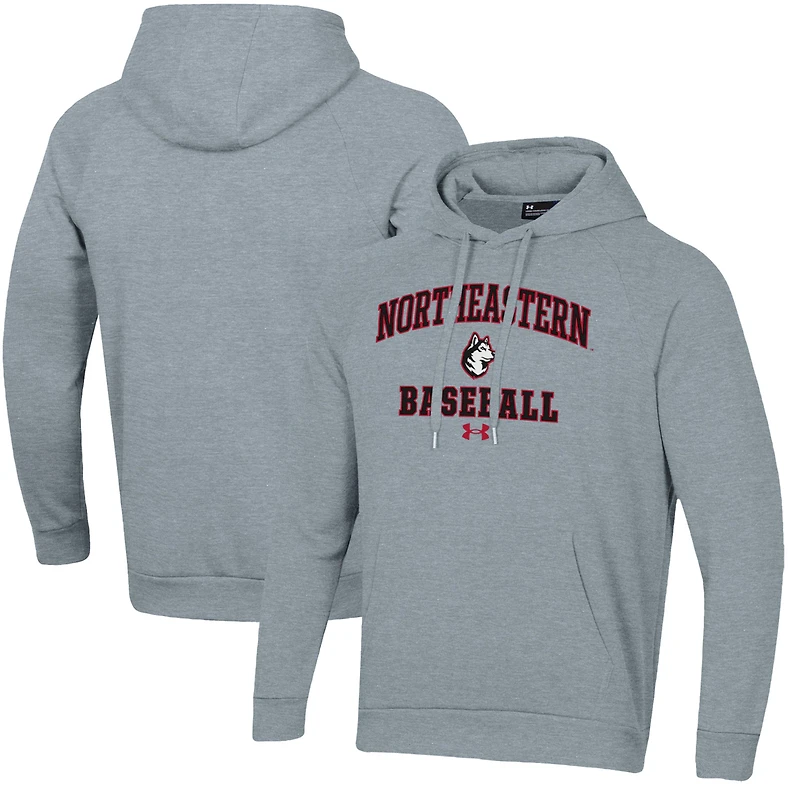 Sweat à capuche raglan en molleton All Day Arch pour homme Under Armour, gris, des Huskies du Nord-Est