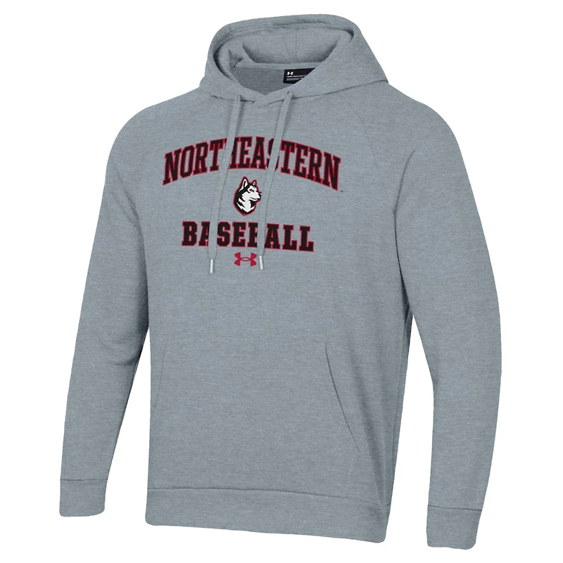 Sweat à capuche raglan en molleton All Day Arch pour homme Under Armour, gris, des Huskies du Nord-Est