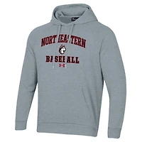 Sweat à capuche raglan en molleton All Day Arch pour homme Under Armour, gris, des Huskies du Nord-Est