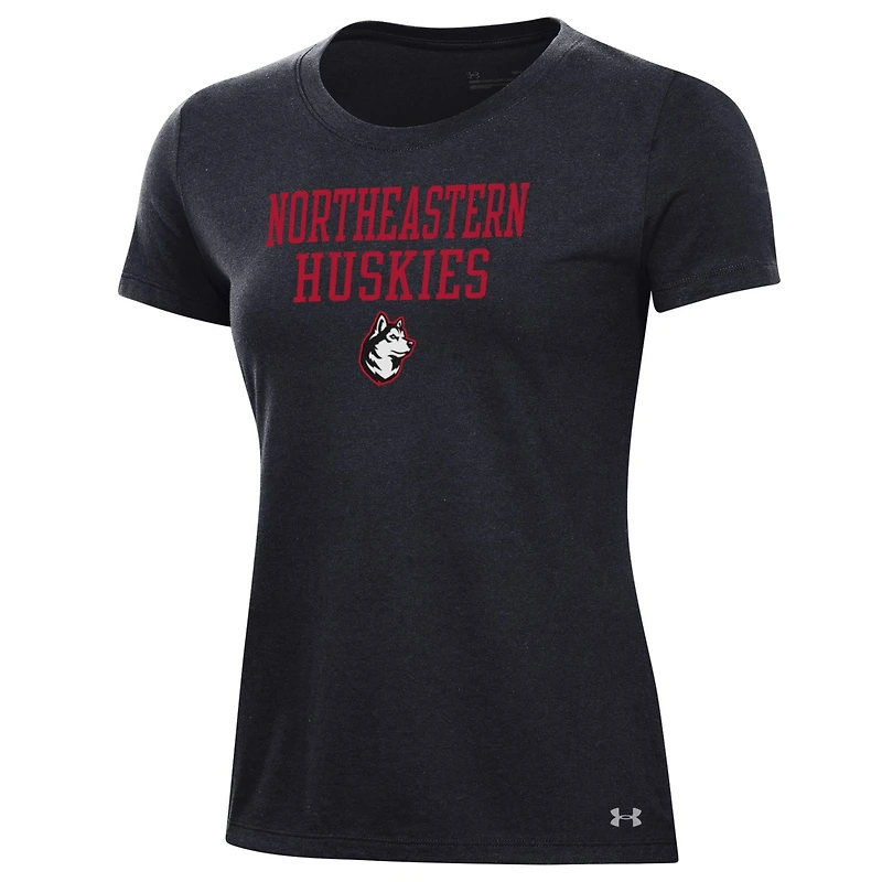 Women's Under Armour Black Northeastern Huskies Performance T-Shirt