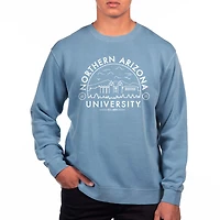 Sweat-shirt en polaire teintée aux pigments bleu clair Uscape Apparel pour homme, motif bûcherons du nord de l'Arizona