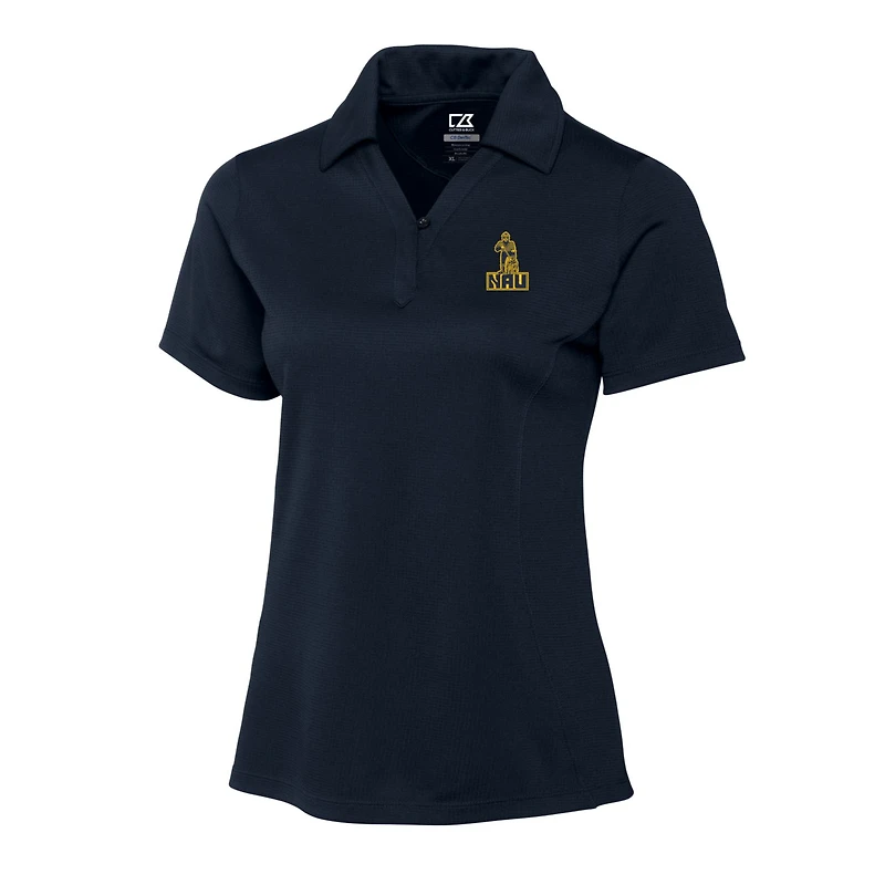Polo texturé uni pour femme Cutter & Buck Navy Northern Arizona Lumberjacks CB DryTec Genre