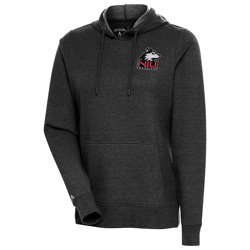Sweat à capuche Action pour femme Antigua Heather Black Northern Illinois Huskies