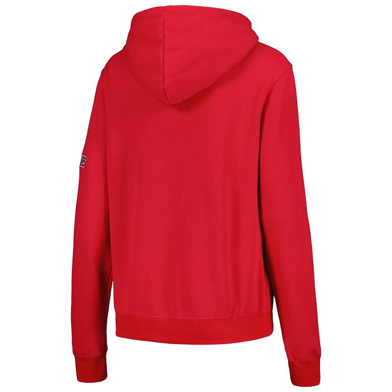 Women's Stadium Athletic Red Northern Illinois Huskies Big Logo Pullover Hoodie