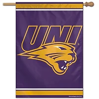 Bannière verticale simple face WinCraft Northern Iowa Panthers, grand logo 28" x 40".
