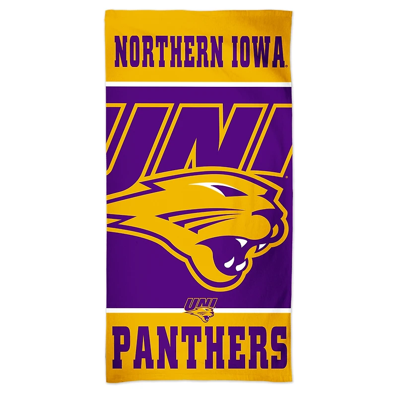 Serviette de plage WinCraft Northern Iowa Panthers 30" x 60" en Spectra