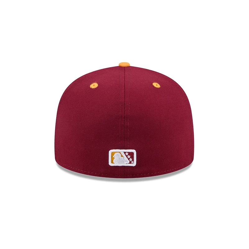 Casquette ajustée 59FIFTY bordeaux pour homme de New Era, thème Northwest Arkansas Naturals, soirées à
