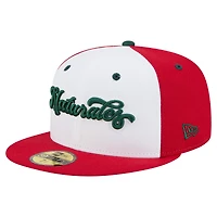 Men's New Era White/Red Northwest Arkansas Naturals Copa de la Diversión 59FIFTY Fitted Hat