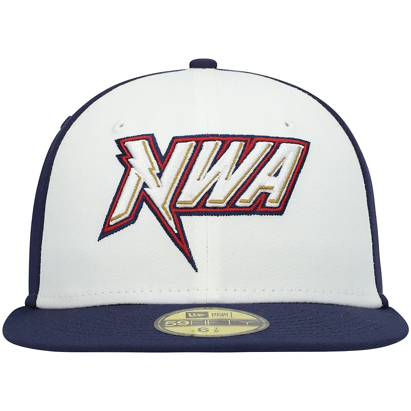Men's New Era White Northwest Arkansas Naturals Authentic Collection Team Alternate 59FIFTY Fitted Hat