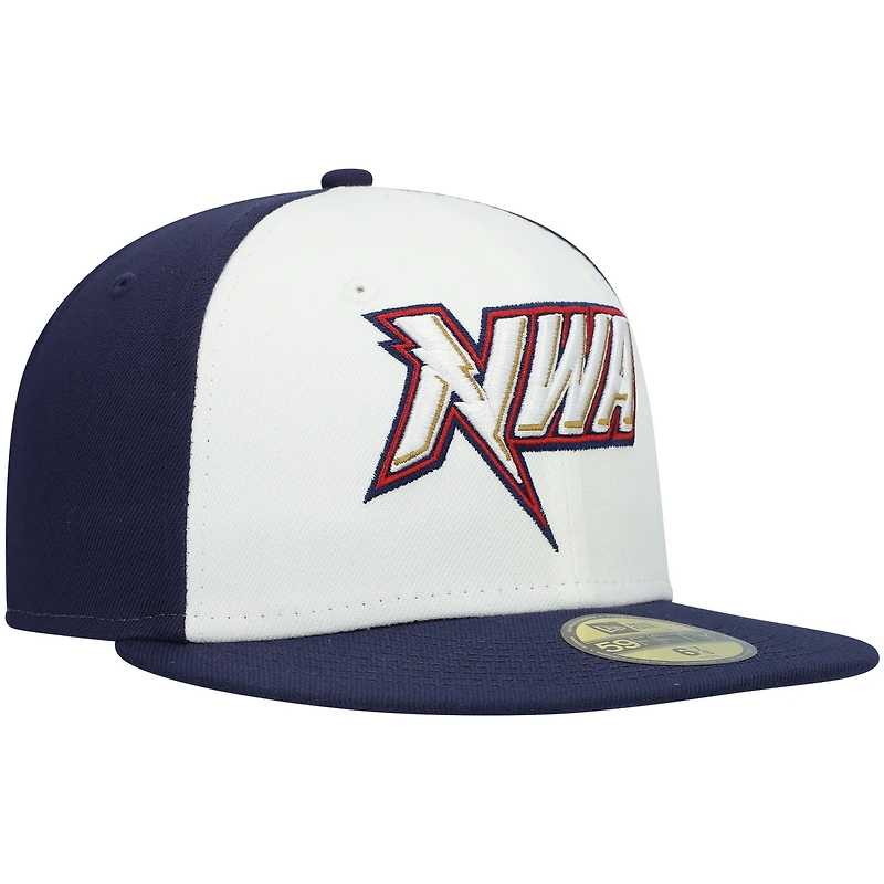 Men's New Era White Northwest Arkansas Naturals Authentic Collection Team Alternate 59FIFTY Fitted Hat