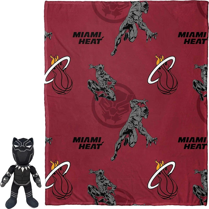 Northwest x Disney Miami Heat Ensemble d'oreillers et de couvertures Black Panther Hugger