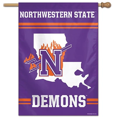 WinCraft Northwestern State Demons Bannière verticale simple face avec nom complet 71 x 101,6 cm