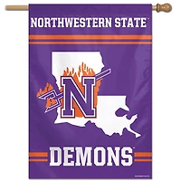 WinCraft Northwestern State Demons Bannière verticale simple face avec nom complet 71 x 101,6 cm