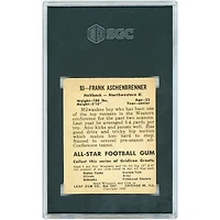 Frank Aschenbrenner Northwestern Wildcats 1948 Leaf Gum Co. #93 SGC Authenticated 3 Card
