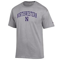 T-shirt à logo Arch Over Champion gris chiné des Northwestern Wildcats pour homme