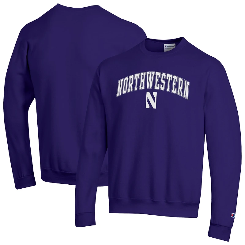 Men's Champion  Purple Northwestern Wildcats Arch Over Logo Pullover Sweatshirt