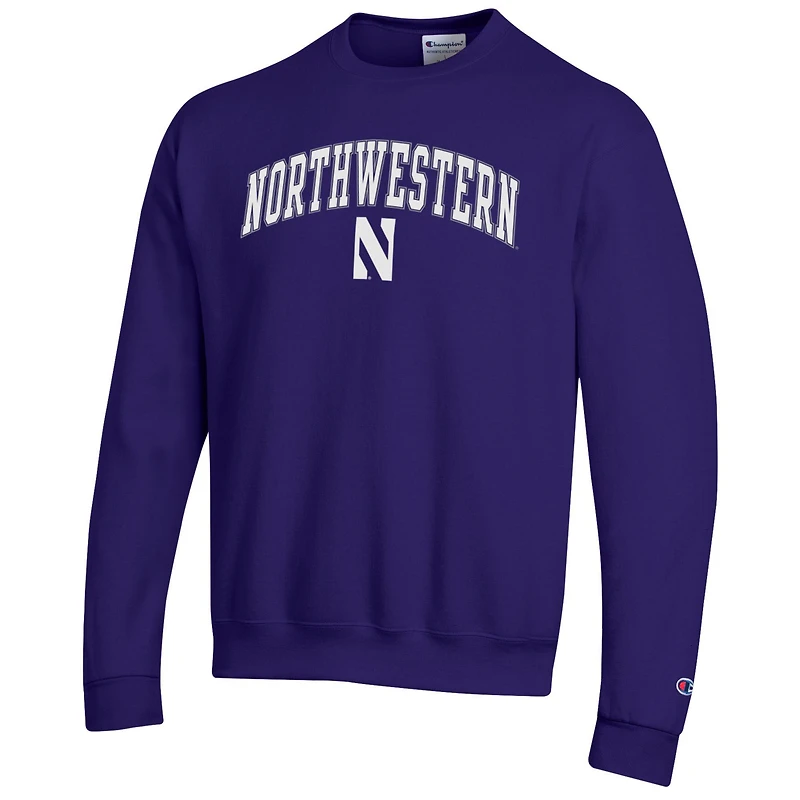 Men's Champion  Purple Northwestern Wildcats Arch Over Logo Pullover Sweatshirt