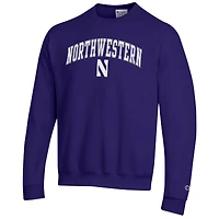 Men's Champion  Purple Northwestern Wildcats Arch Over Logo Pullover Sweatshirt