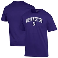 Men's Champion  Purple Northwestern Wildcats Arch Over Logo T-Shirt