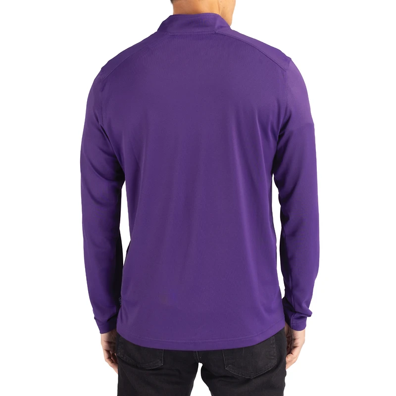 Men's Cutter & Buck  Purple Northwestern Wildcats Virtue DryTec Quarter-Zip Pullover
