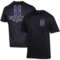 T-shirt Champion Black Northwestern Wildcats Stack 2-Hit pour homme