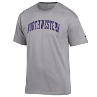 Men's Champion  Heather Gray Northwestern Wildcats Basic Arch T-Shirt