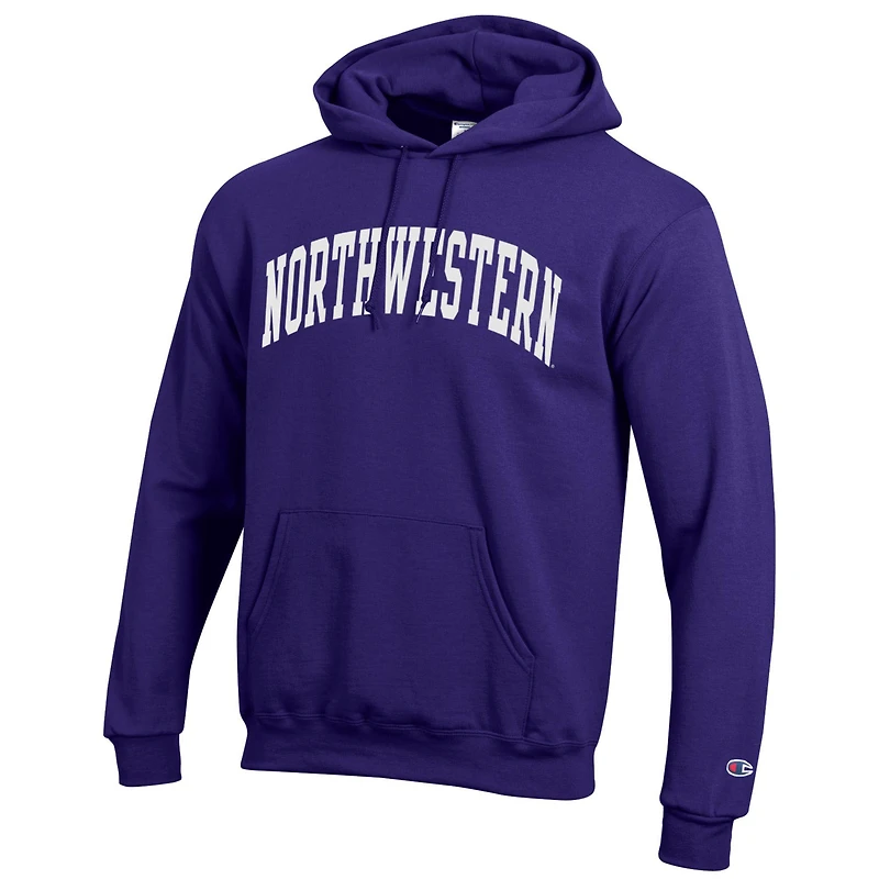 Sweat à capuche en polaire Basic Arch pour homme Champion Purple Northwestern Wildcats