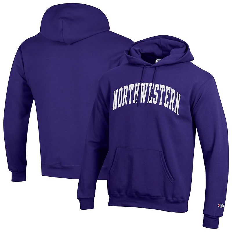 Sweat à capuche en polaire Basic Arch pour homme Champion Purple Northwestern Wildcats
