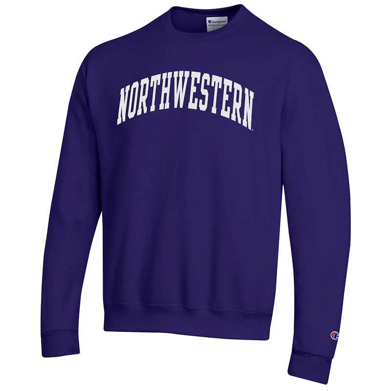Sweat-shirt en polaire Champion Purple Northwestern Wildcats Basic Arch pour homme