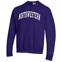 Sweat-shirt en polaire Champion Purple Northwestern Wildcats Basic Arch pour homme