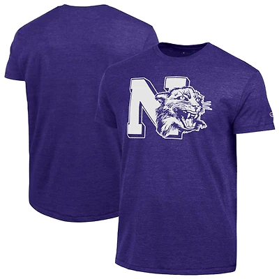 Men's Champion  Purple Northwestern Wildcats Vintage Triumph Tri-Blend T-Shirt