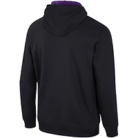 Sweat à capuche demi-zip Colosseum noir Northwestern Wildcats pour hommes