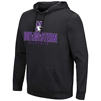 Men's Colosseum Black Northwestern Wildcats Lantern Pullover Hoodie