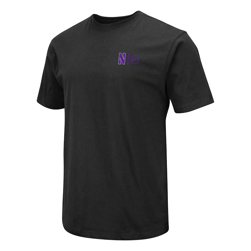 T-shirt d'appréciation militaire Northwestern Wildcats OHT Colosseum pour hommes, noir