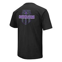 T-shirt d'appréciation militaire Northwestern Wildcats OHT Colosseum pour hommes, noir