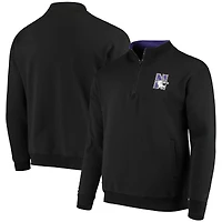 Men's Colosseum Black Northwestern Wildcats Tortugas Logo Quarter-Zip Jacket
