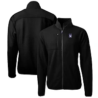 Men's Cutter & Buck Black Northwestern Wildcats Big Tall Cascade Eco Sherpa Fleece Full-Zip Jacket