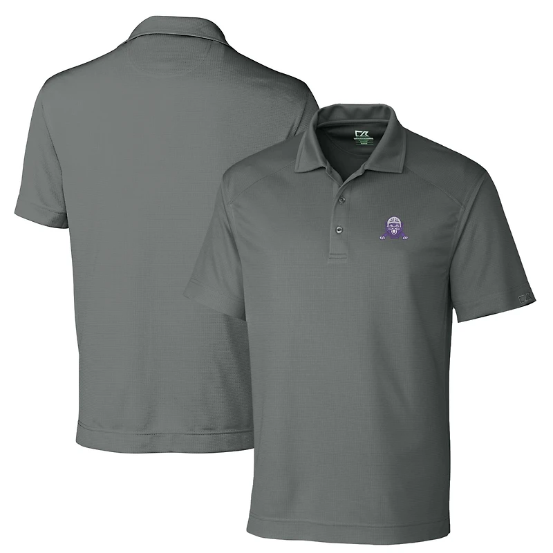 Polo texturé solide DryTec Genre pour homme, de couleur unie, acier, des Wildcats du Nord-Ouest, coupe et grande taille