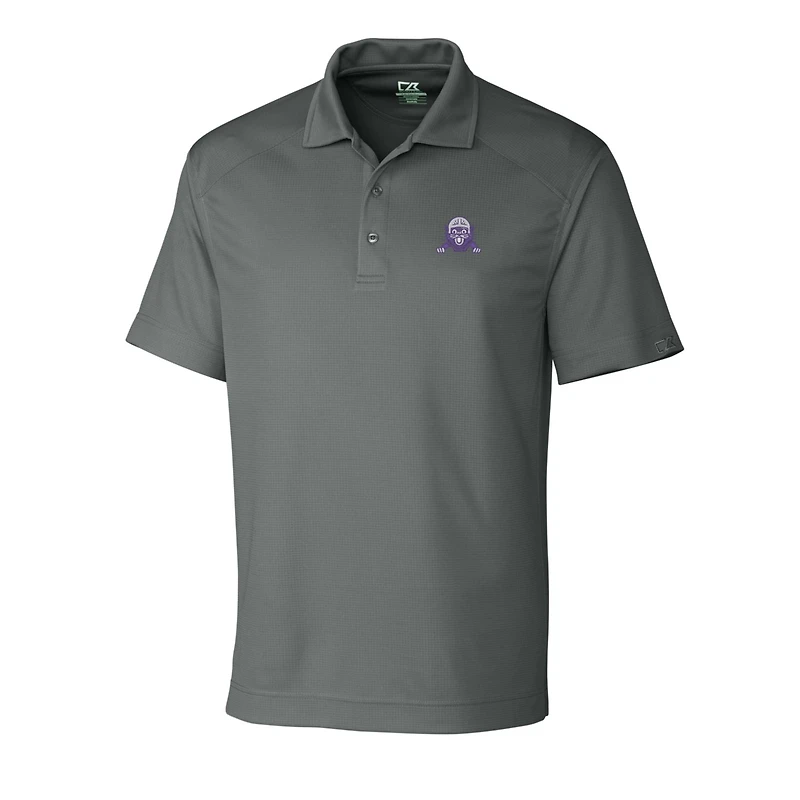 Polo texturé solide DryTec Genre pour homme, de couleur unie, acier, des Wildcats du Nord-Ouest, coupe et grande taille