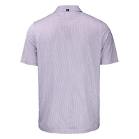 Men's Cutter & Buck White/White Northwestern Wildcats Pike Eco Symmetry Print Stretch Recycled Polo