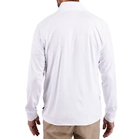 Pull zippé quart de tour en tricot extensible recyclé et blanc Adapt pour homme des Wildcats du Nord-Ouest Cutter & Buck