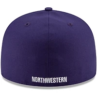 Casquette ajustée 59FIFTY de base avec logo l'équipe principale des Northwestern Wildcats New Era pour homme, violet