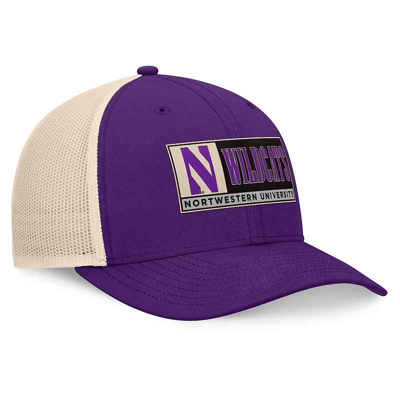 Casquette ajustable Bennett Trucker pour homme Top of the World violette/naturelle Northwestern Wildcats
