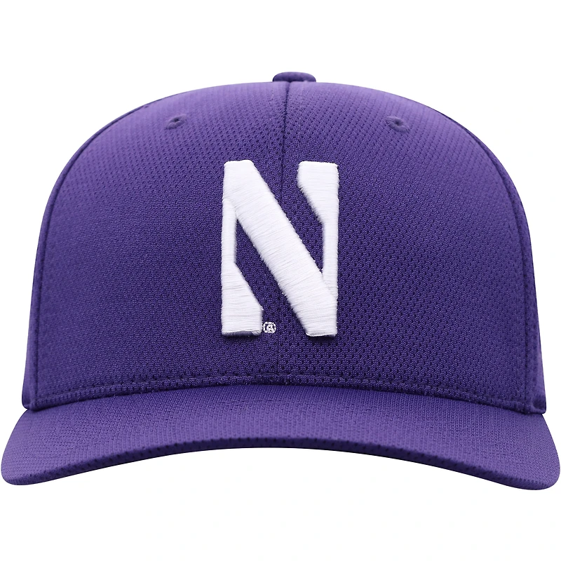 Casquette Flex Top of the World violette pour homme, logo réfléchissant des Northwestern Wildcats