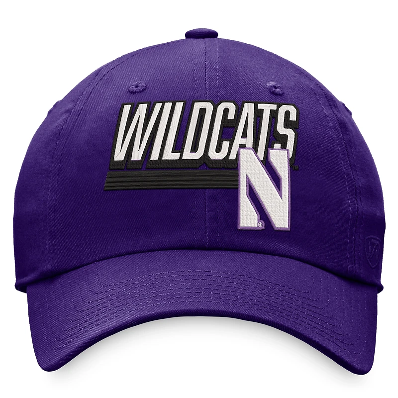 Men's Top of the World Purple Northwestern Wildcats Slice Adjustable Hat