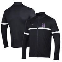 Veste à fermeture éclair intégrale Under Armour Northwestern Wildcats Assist Warm Up pour homme, noire