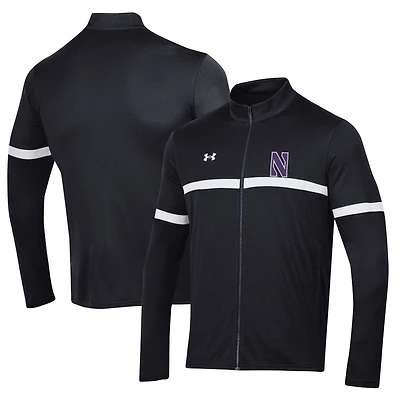 Veste à fermeture éclair intégrale Under Armour Northwestern Wildcats Assist Warm Up pour homme, noire