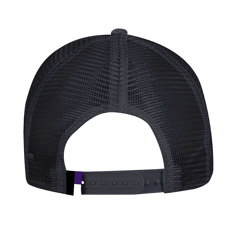 Men's Under Armour  Black Northwestern Wildcats 2024 Sideline Blitzing Trucker Adjustable Hat