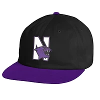 V110794 Nwstrn NT96 NCAA UAR FA25 City Noir Northwestern Collection SG Coton lavé Low Crown Flatbill HATMENSNP UC2341-NWCB